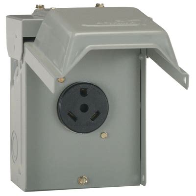 junction box for 30 amp 3 wire socket home depot|single 30 amp breaker box.